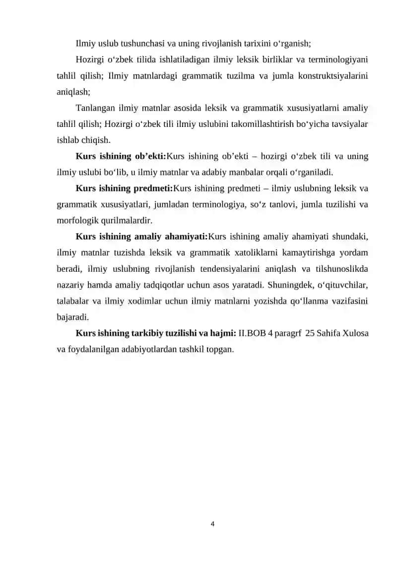 HOZIRGI O‘ZBEK TILI ILMIY USLUBINING LEKSIK VA GRAMMATIK XUSUSIYATLARI 4