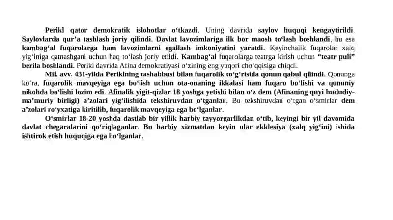 MAVZU.MIL.AVV. V-IV ASRLARDA YUNONISTON. POLIS TIZIMINING INQIROZI 4