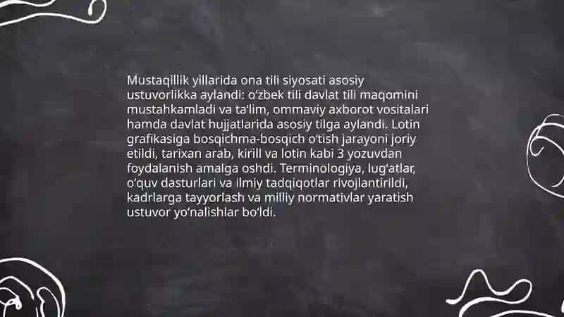 Mustaqillik yillarida Oʻzbekistonning Maʼnaviy va Madaniy Taraqqiyoti 4
