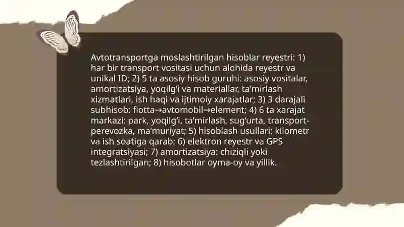 Avtotransport korxonalarida buxgalteriya xisobi 4