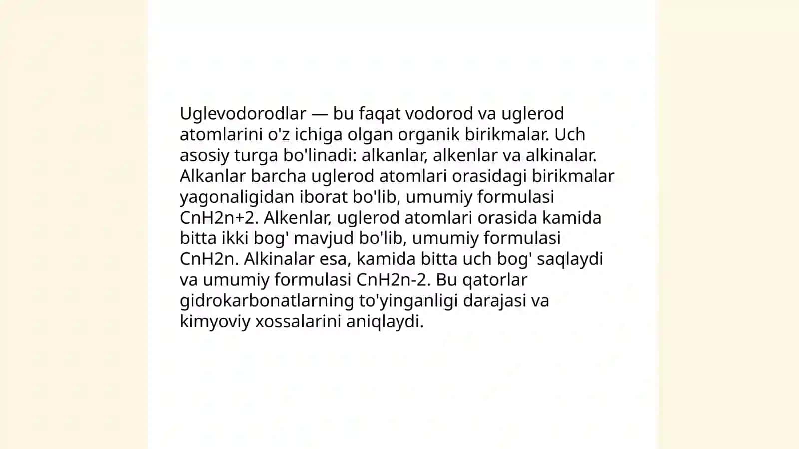Uglevodorodlar va ularning oziq-ovqatdagi o‘rni 4