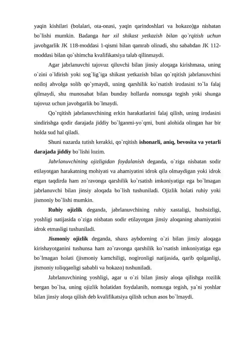 Jinsiy Erkinlikka Qarshi Jinoyatlar 4