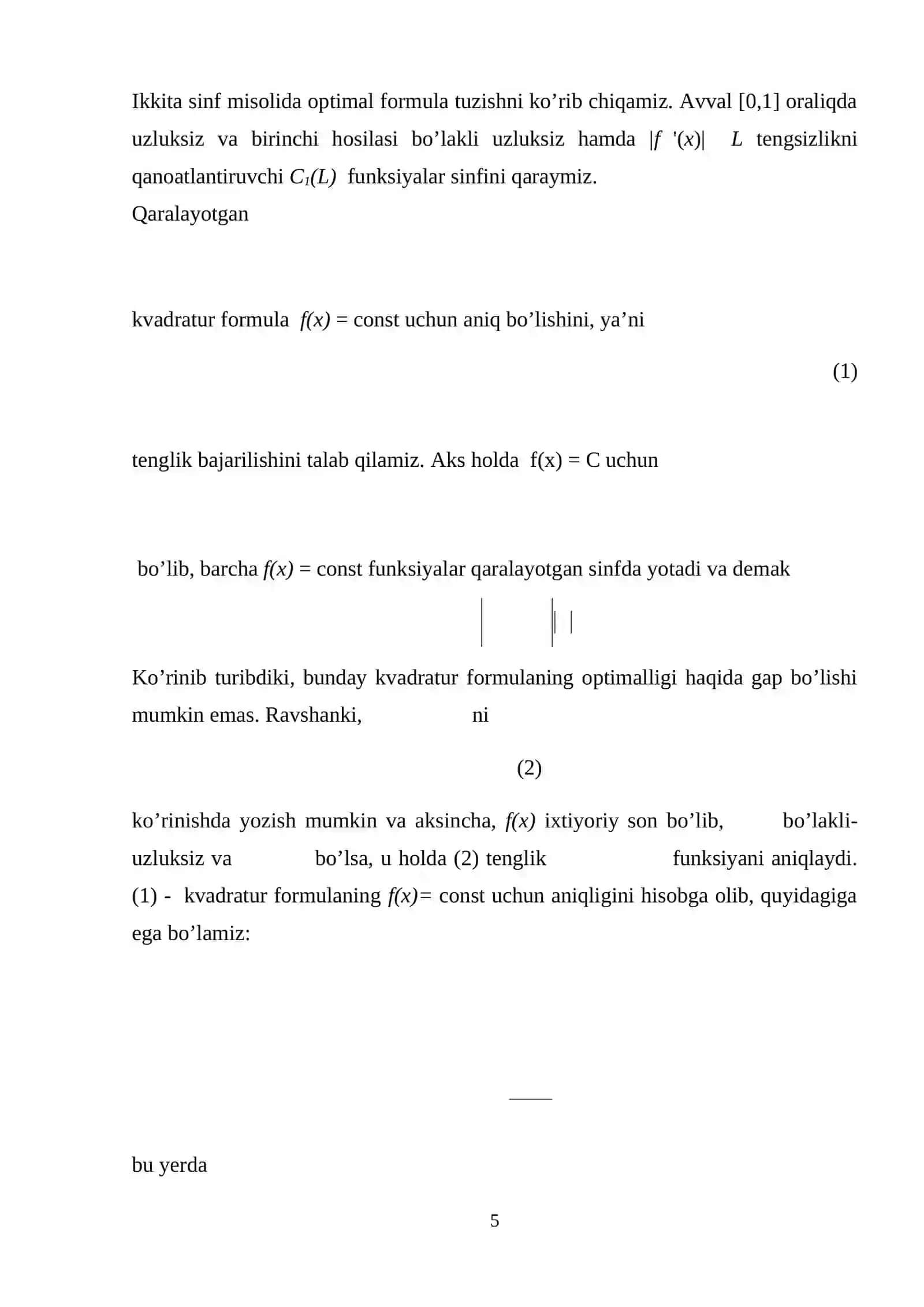 Optimal kvadratur formulalar 4