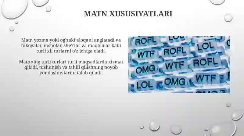 Matn va uning turlari 4