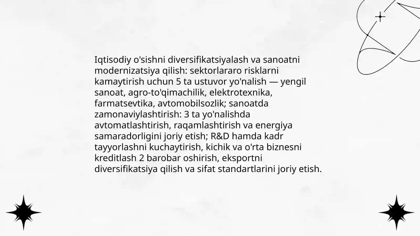 Milliy iqtisodiyotning muvozanatli va mutanosibli rivojlanishi 4
