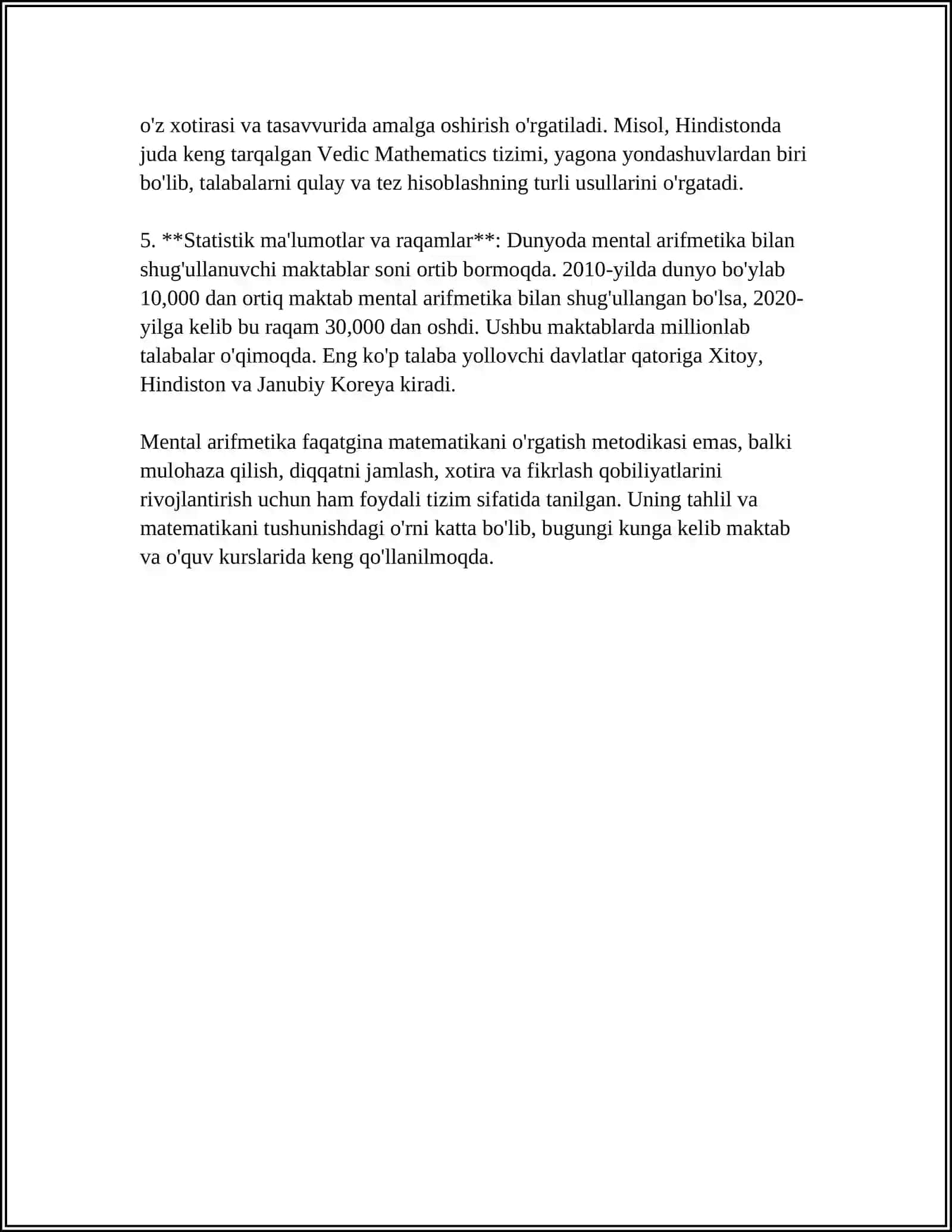 MENTAL ARIFMETIKANING BOLA FIKIRLASHINI RIVOJLANTIRISHDAGI O'RNI 4