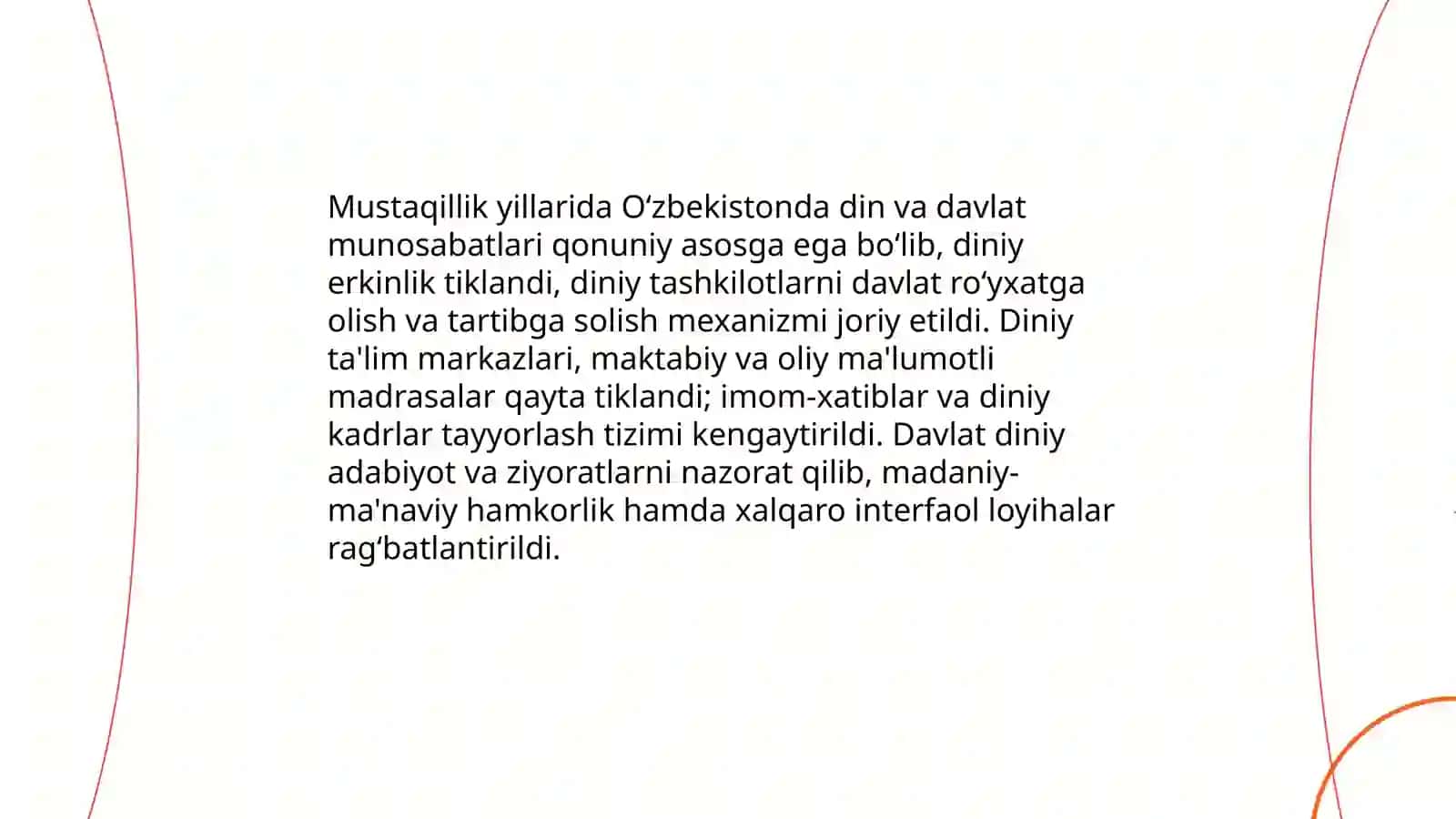 Mustaqillik yillarida O’zbekistonda ma'naviy-ma'naviyat siyosati 4