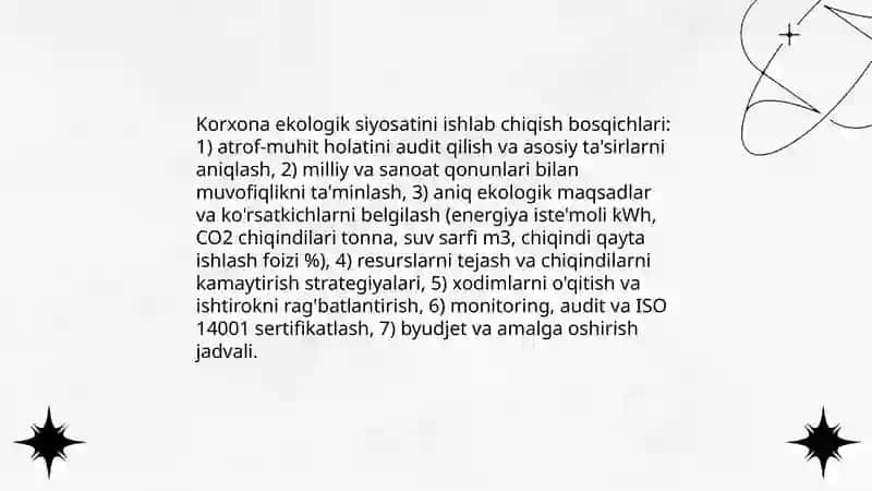 Biznesda ekologik mas'uliyat va barqarorlik 4