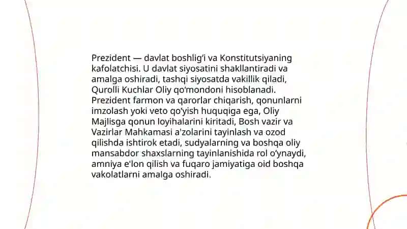 Prezidentning konstitutsiyaviy maqomi 4