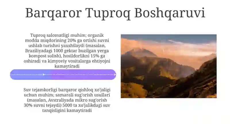Tabiiy boyliklar. Tuproq va suv. Tabiatni muhofaza qilish 4