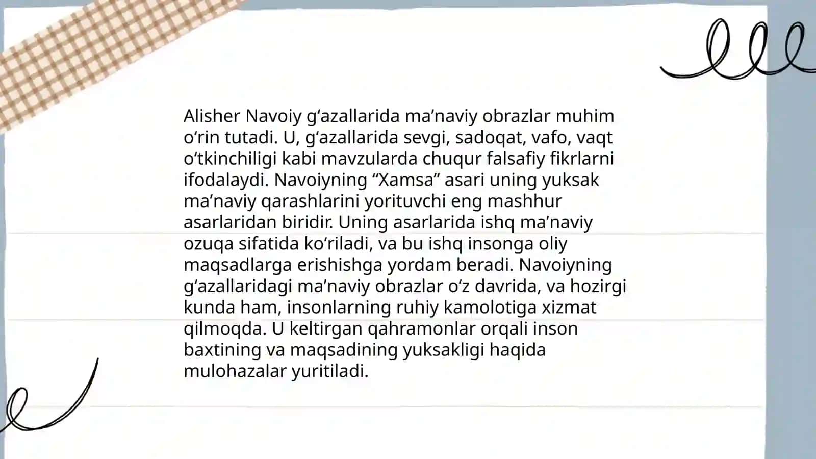 Navoiyshunoslik fanidan gʻazal tahlili 4