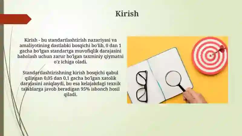 Standartlashtirish fanining maqsadi va vazifalari 4