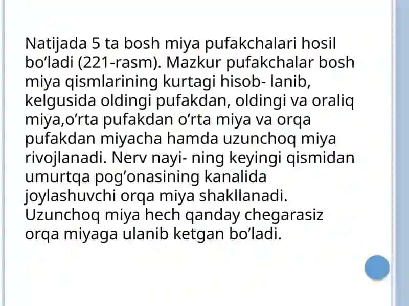 A’zolar sistemasi ontofilogenezi(sezgi-nerv,jinsiytizim, hazmqilish) 4