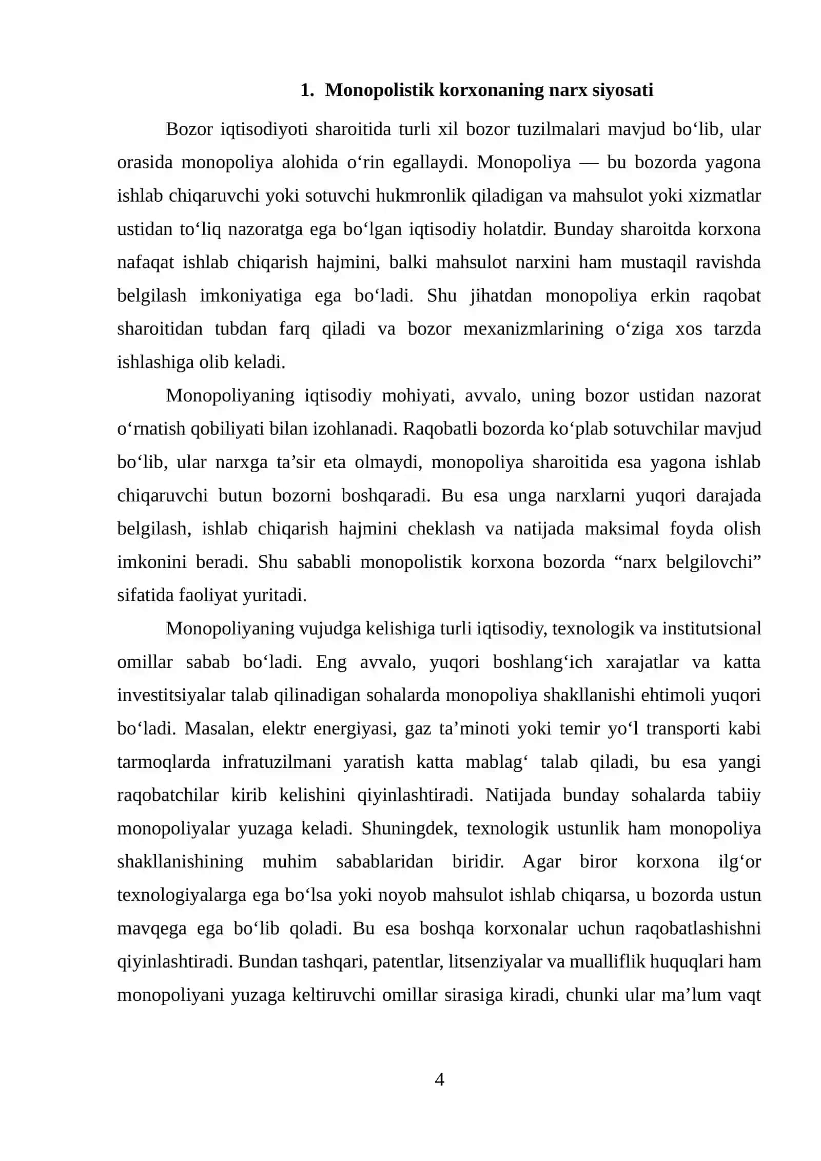 Korxona daromadlari va foydasini maksimallashtirish. Kurs ishi 4