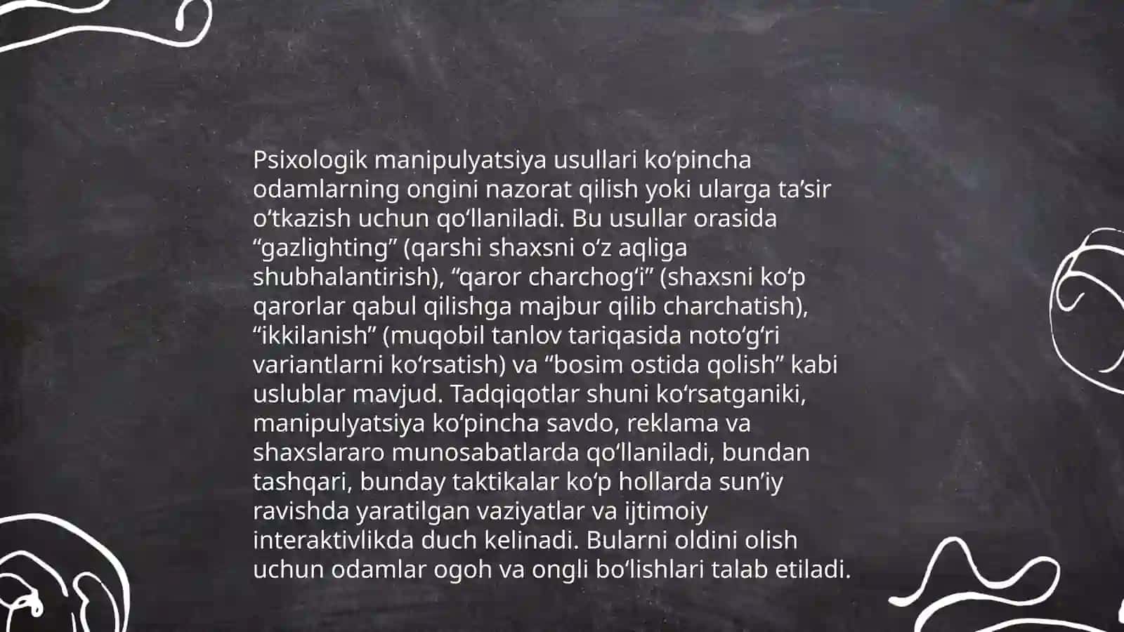 Shaxsga yoʻnaltirilgan axborot: psixologik diniy va madaniy tahdidlar 4