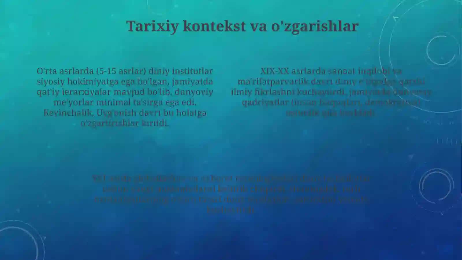 Diniytashkilotlarningzamonaviydunyoviymeʼyorlargamoslashuvningahamiyati 4