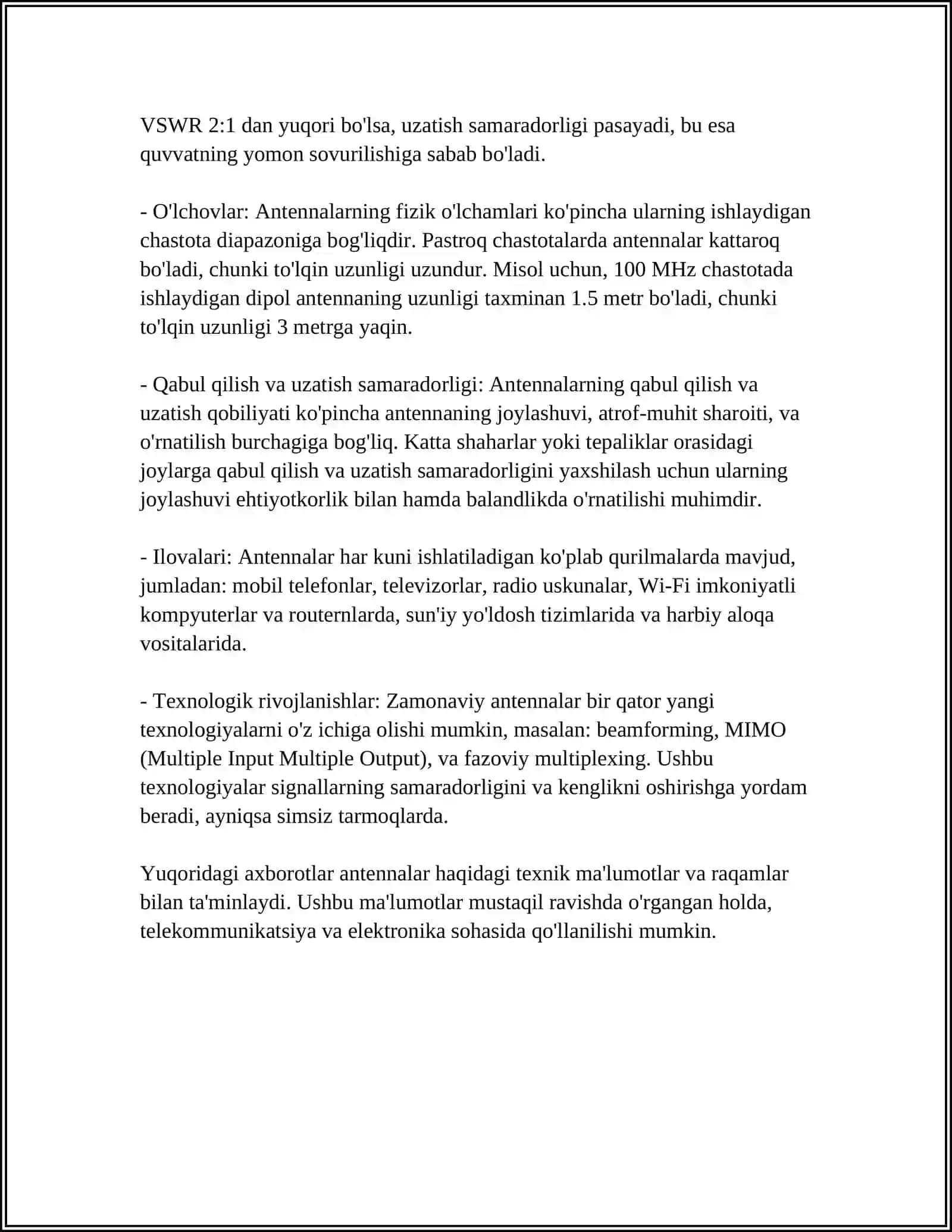 RADIO QABULQILGICH QURILMALARINING ASOSIY TARKIBIY ELEMENTLARI 4