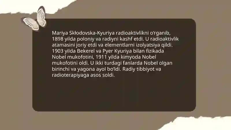 Kimyo sohasidagi Nobel mukofati sovrindorlari va yutuqlar 4