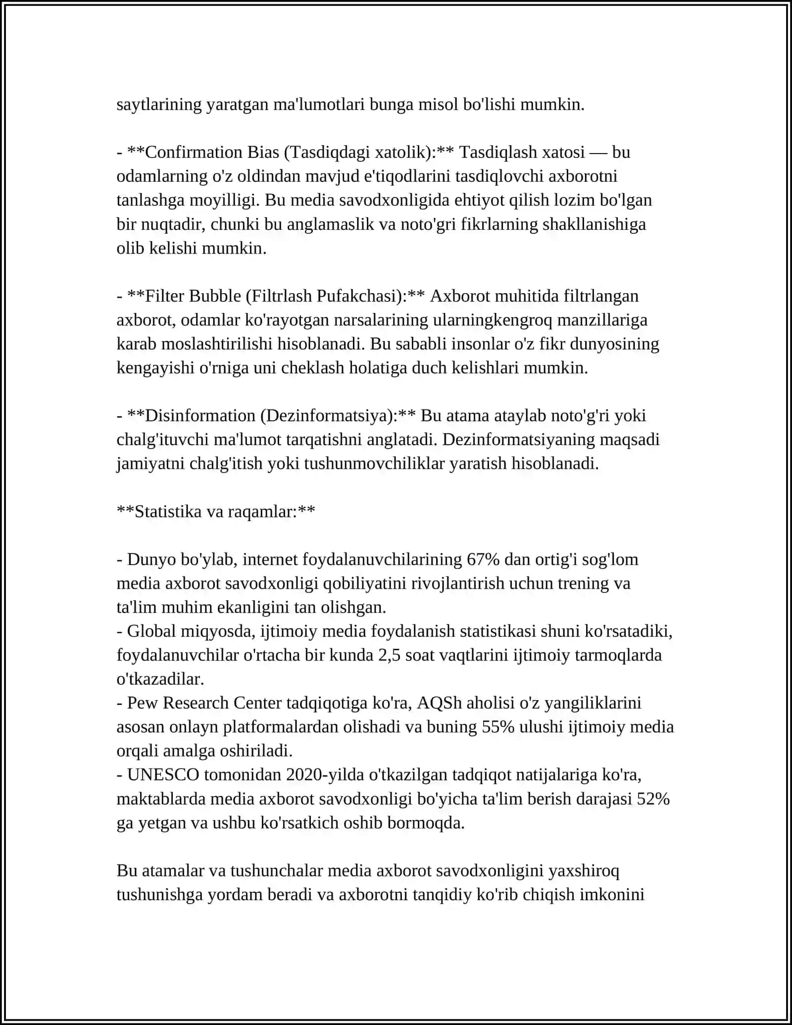 MEDIA AXBOROT SAVODXONLIGI VA UNING AHAMIYATI 4
