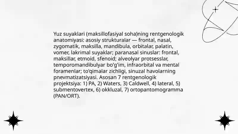 Kranium (bosh suyagi)ning rentgenologik anatomiyasi 4