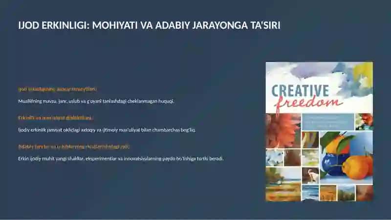 ADABIYOTSHUNOSLIKDA DUNYOQARASH, IJOD ERKINLIGI, MILLIYLIK VA UMUMINSONIYLIK 4