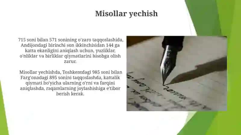 Uch xonali sonlarni o'qish yozish va taqqoslash 4