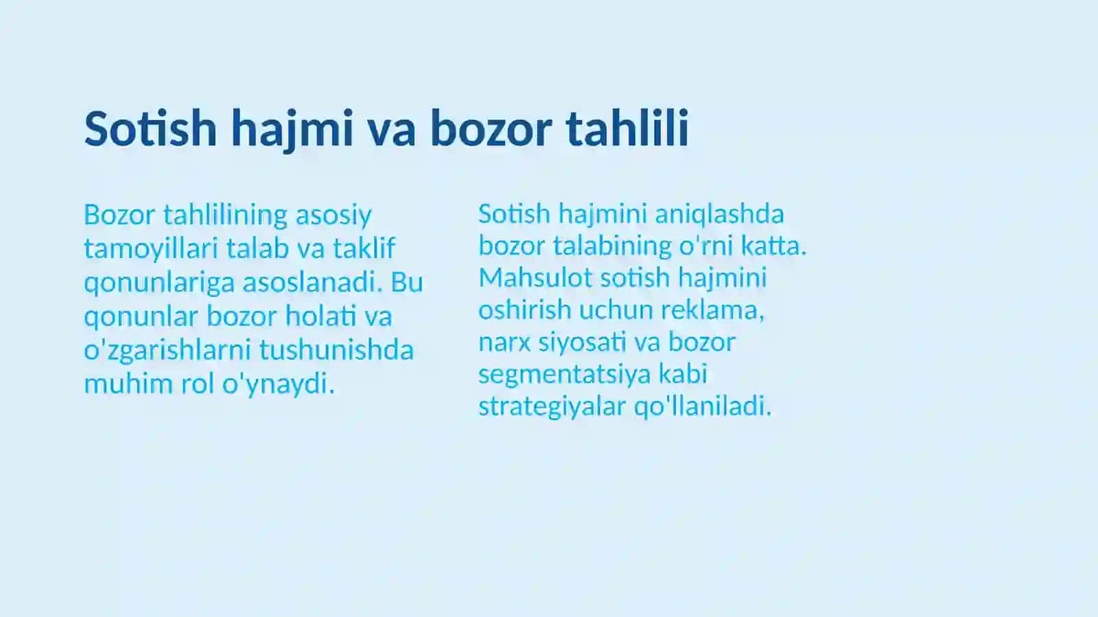 Mahsulot sotish hajmining iqtisodiy tahlili 4