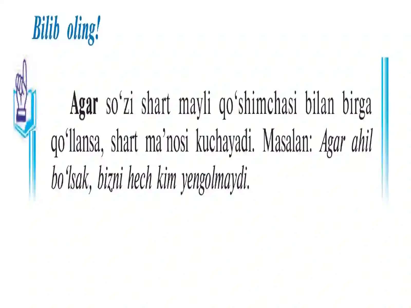 Shartmaylidagi fe'llar 4