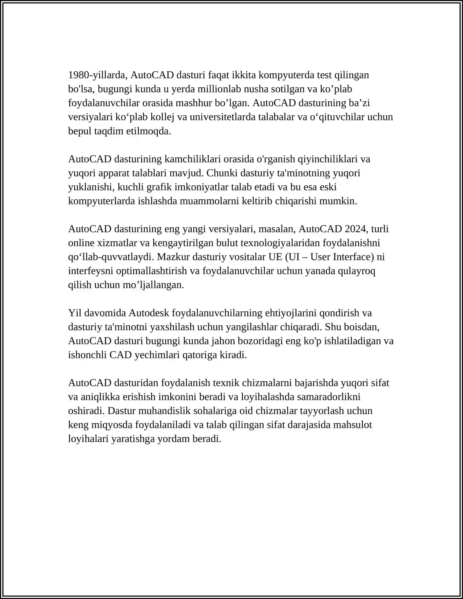 AutoCAD 4