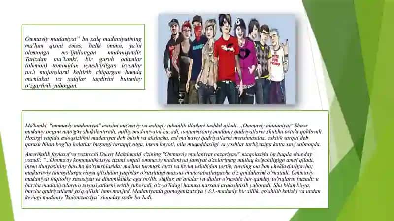 Falsafa. Ommaviy madaniyatning shakllanishi 4