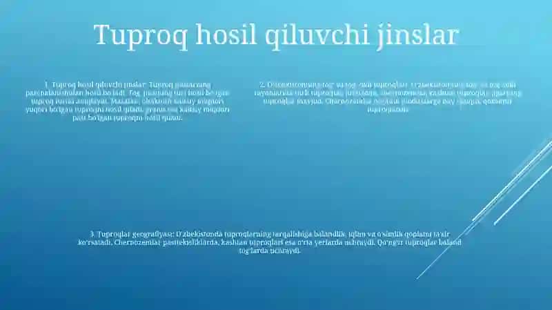 Oʻzbekistonning Togʻ Va TogʻOldi Mintaqasi Tuproqlari Geografiyasi 4