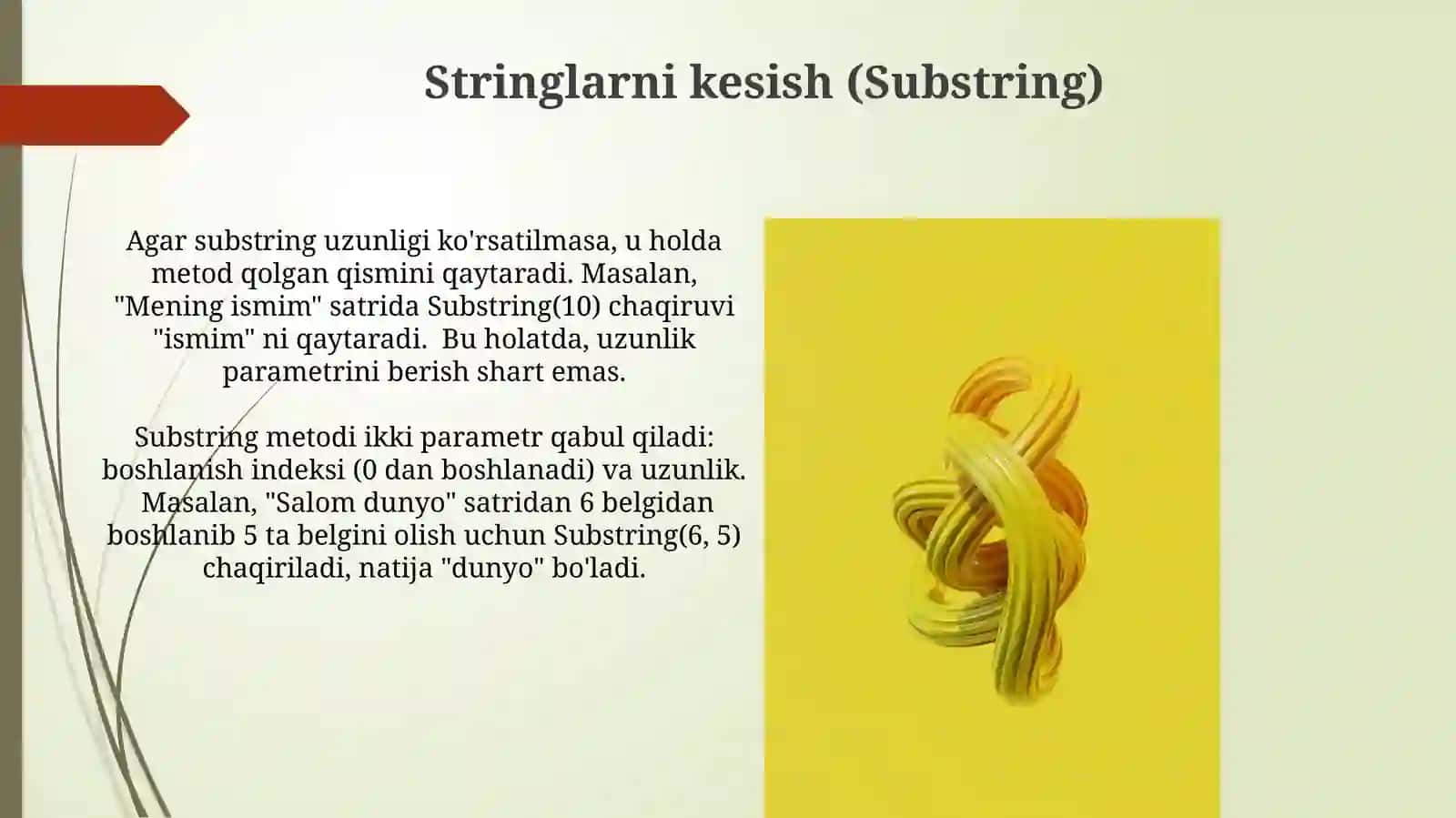 C# dasturlash tilida satrli ifodalarbilanishlash 4