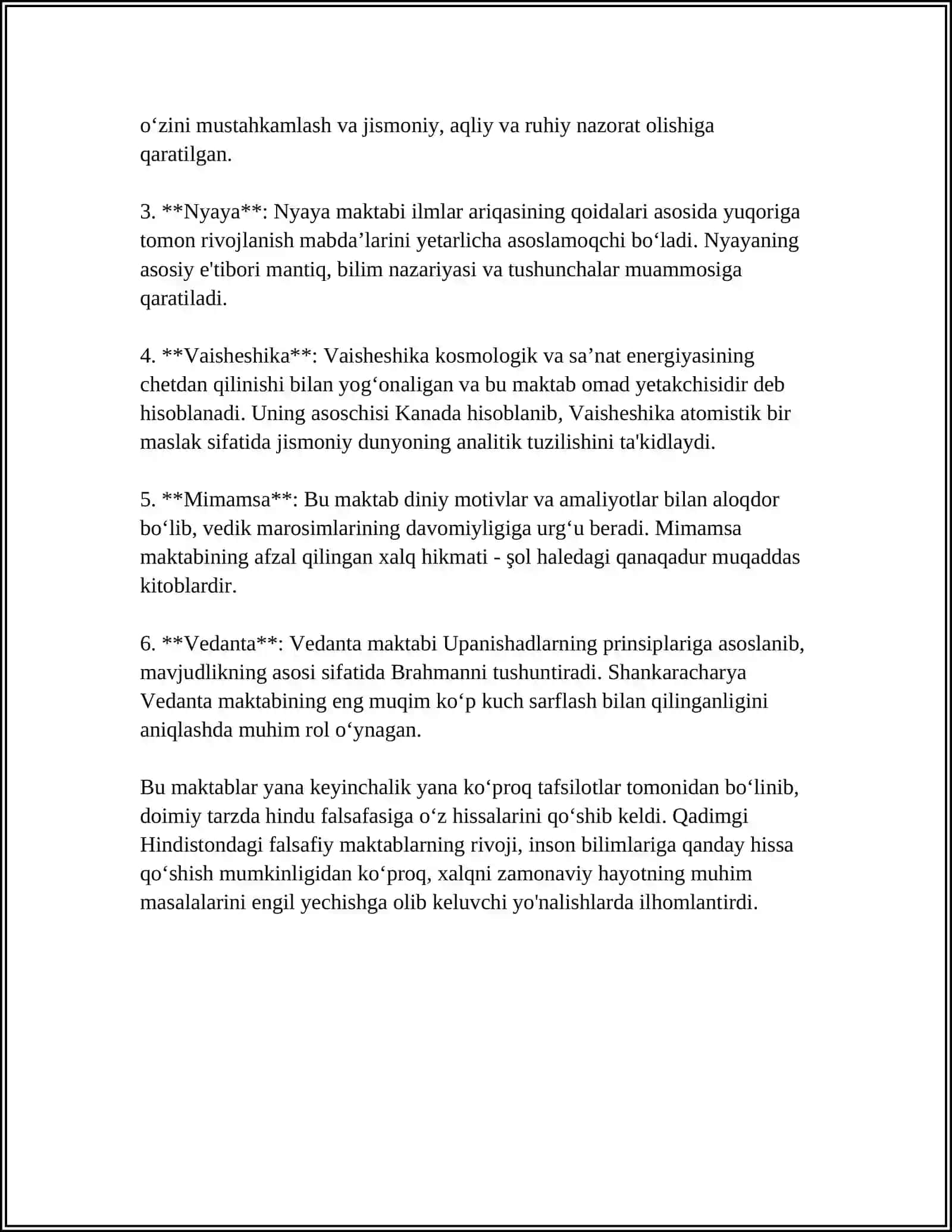 QADIMGI HINDISTONDA FALSAFIY MAKTABLARNING VA YÕNALISHLAR 4