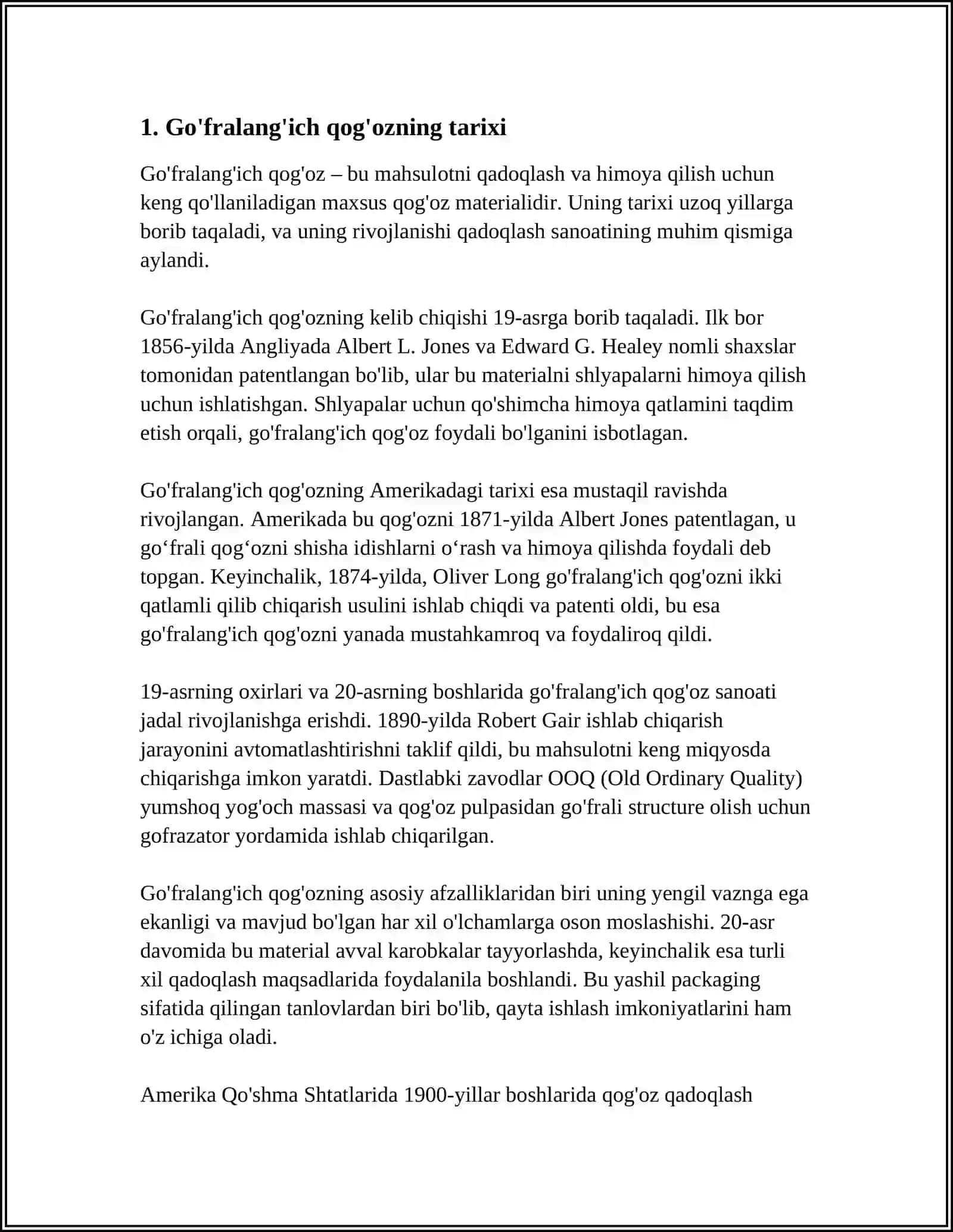 GOFRALANGAN QALIN QOGʻOZ ISHLAB CHIQARISH TEXNOLOGIYASI 4