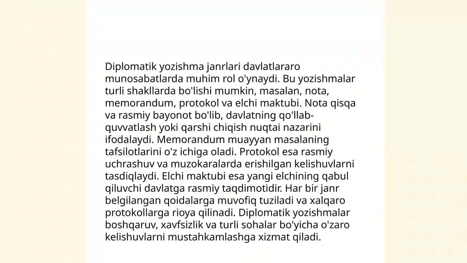 Diplomatik va tijorat yozishmalari mavzusida taqdimot tayyorlash 4