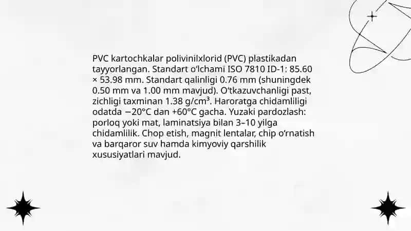 Plastik kartochkalar turlarini òrganish 4