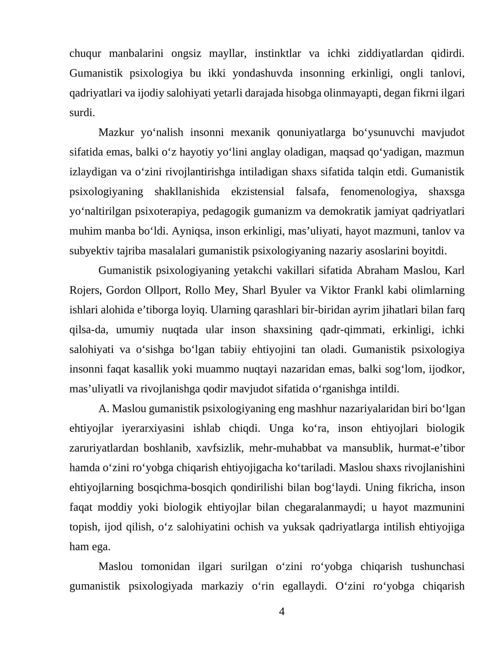 GUMANISTIK PSIXOLOGIYADA SHAXS 4