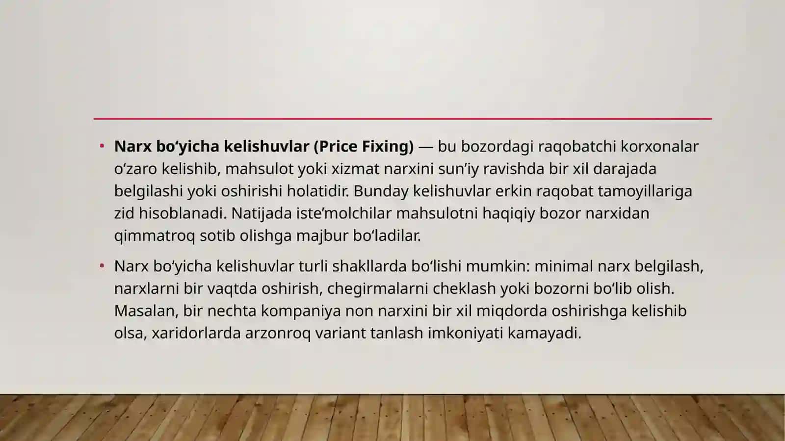 Mavzu: Kartel kelIshuvlarI va ularning barqarorlIk shartlari. 4