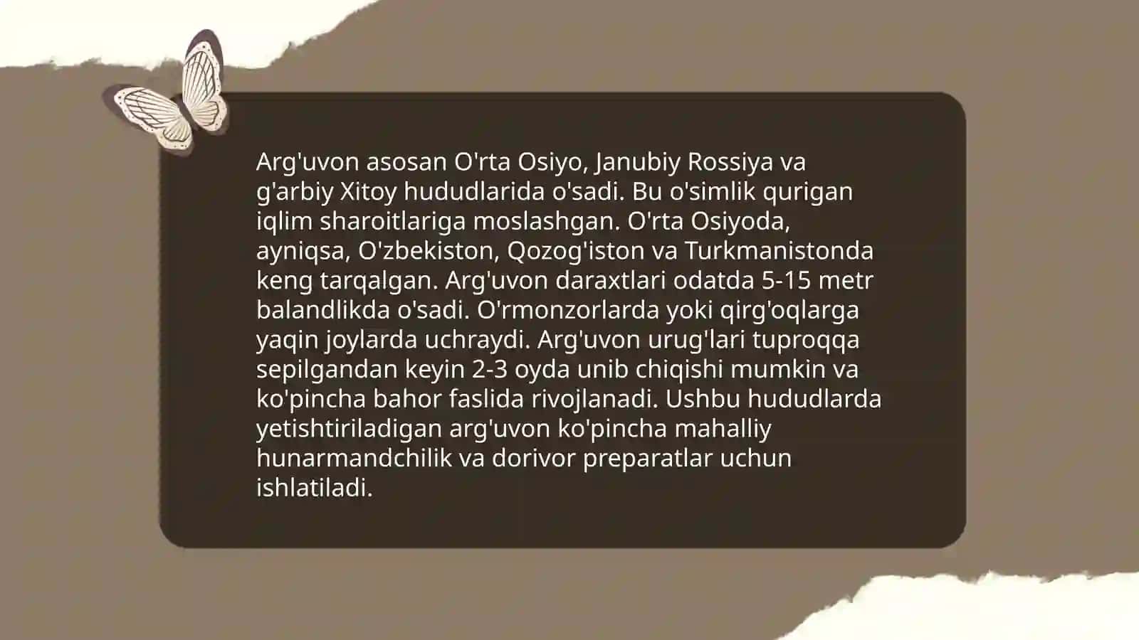 Arg'uvon o'simligi haqida ma'lumot va uning dorivorlik xususiyati 4