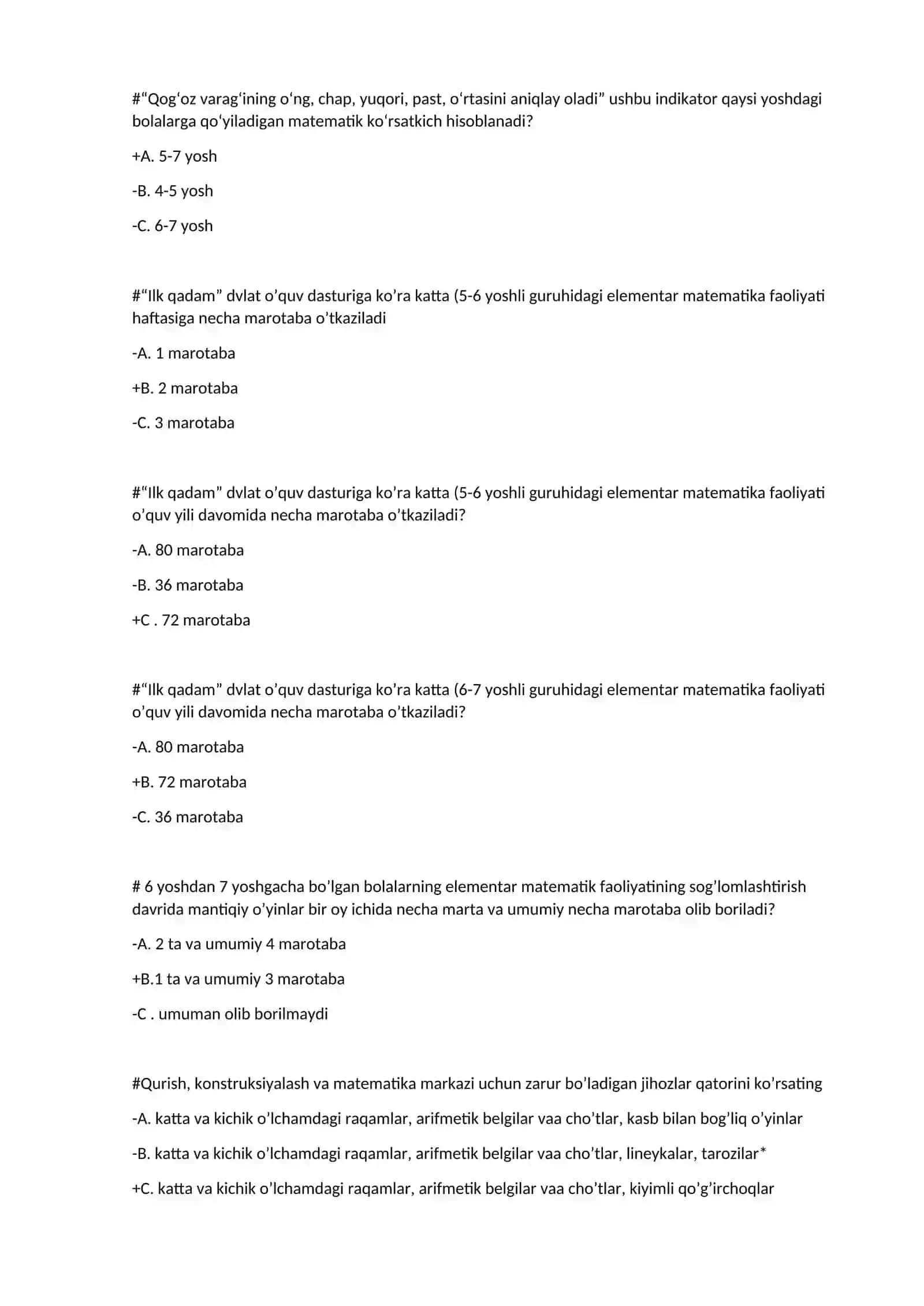 Matematik tasavvurlarni shakllantirish nazariasi va metodikasi 4