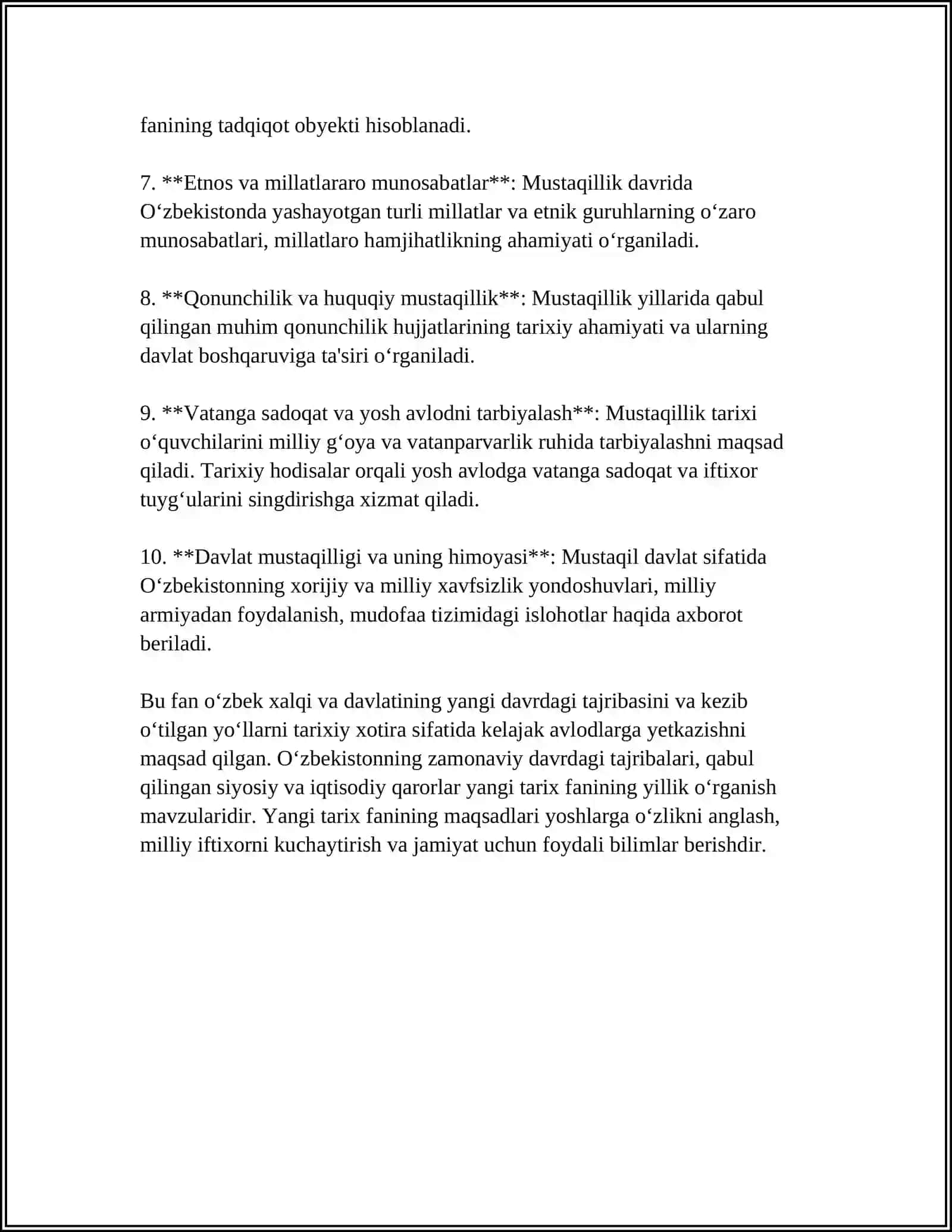 OʻzbekistonNING ENG YANGI TARIXI OʻQUV FANINING MAQSADI VA VAZIFALARI,NAZARIY - METODOLOGIK TAMOYILLARI 4