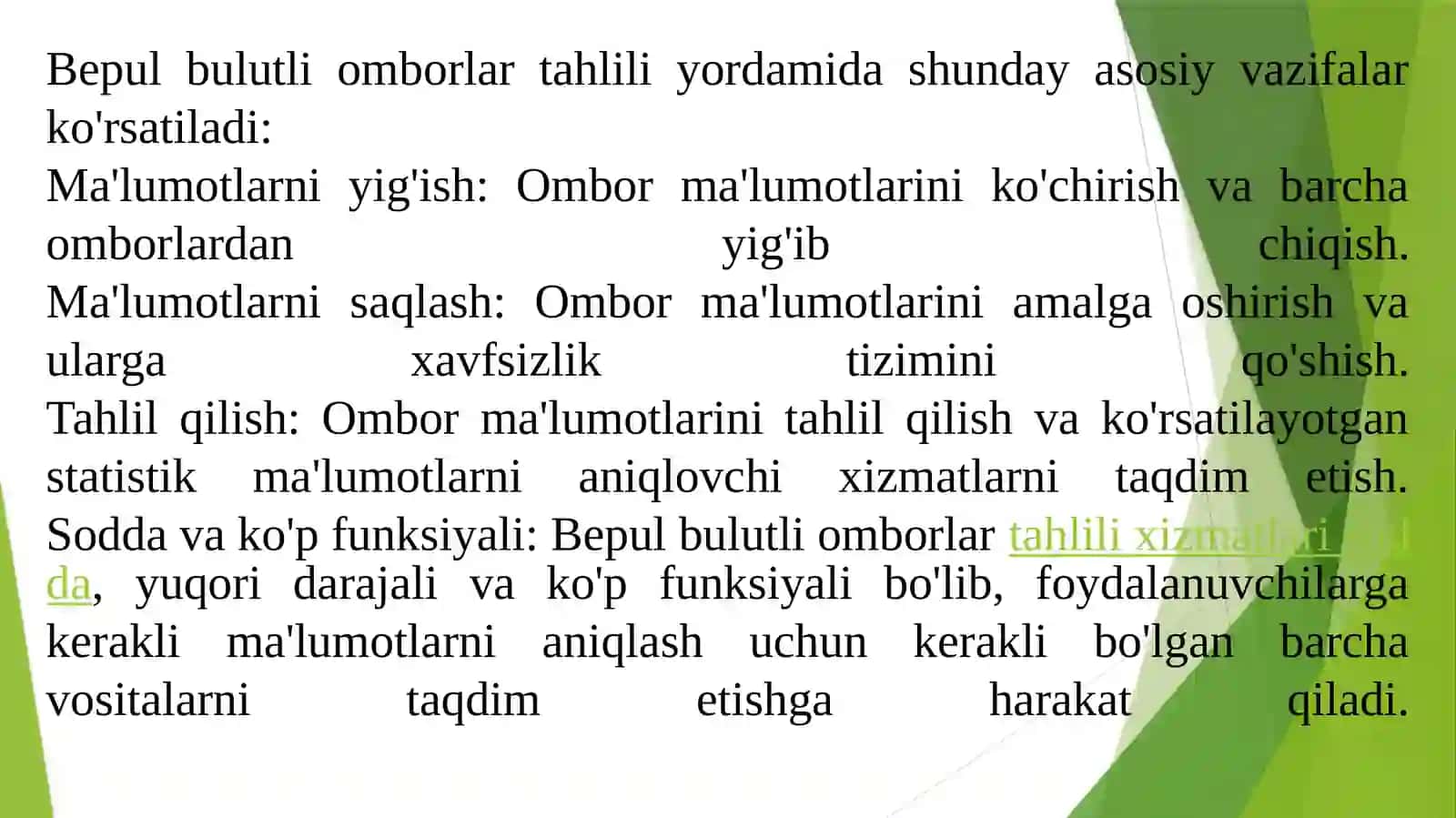 Bepul bulutli omborlar tahlili 4