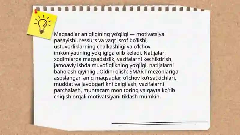 Motiva va motivasiyaning sakkizta asosiy muammolari 4