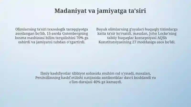Buyuk allomalarning jahon sivilizatsiyasiga qoʻshgan hissasi 4