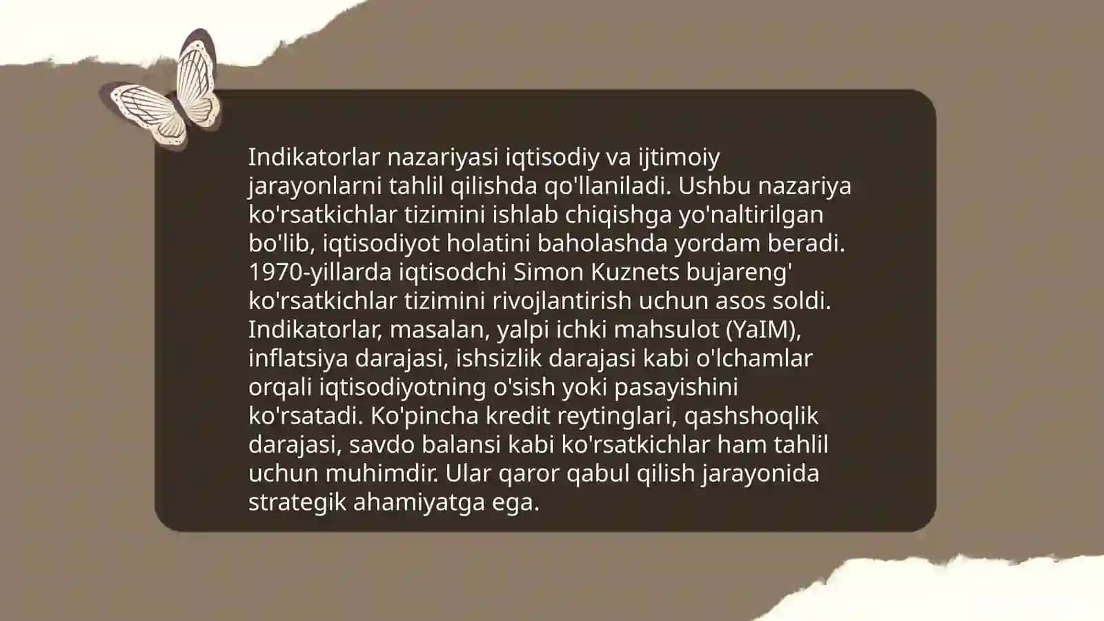 Indikatorlar nazariyasi 4