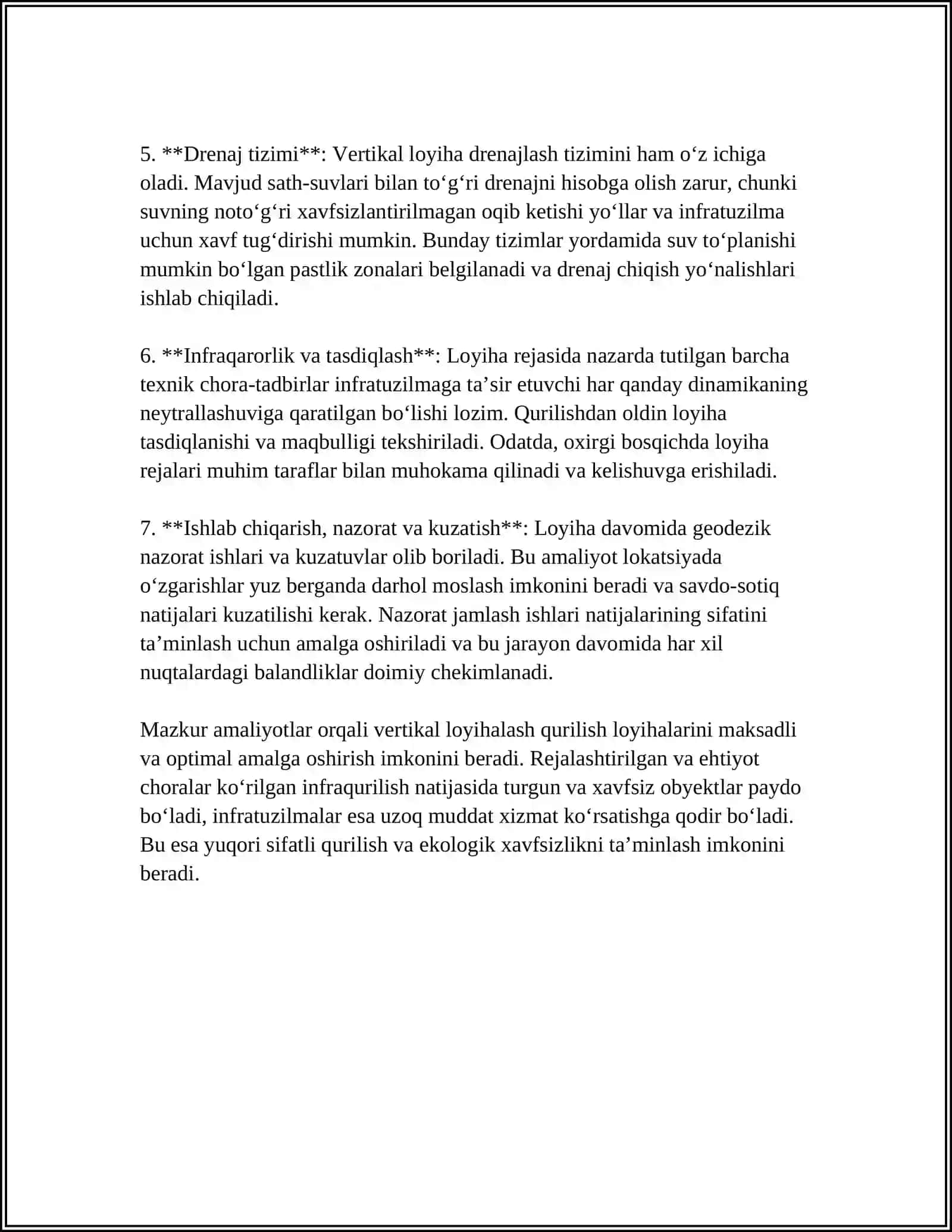 Vertikal tekisliklarni loyihalash asoslari 4