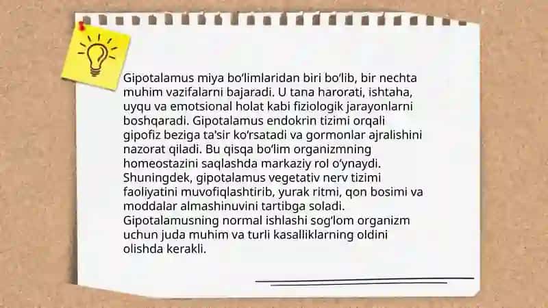 Gipotalamus neyrosekretsasiyasining strukturaviy asoslari 4