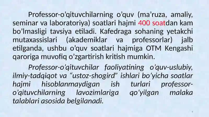 OLIY TA’LIM TIZIMIDA KREDIT-MODUL TIZIMI 4
