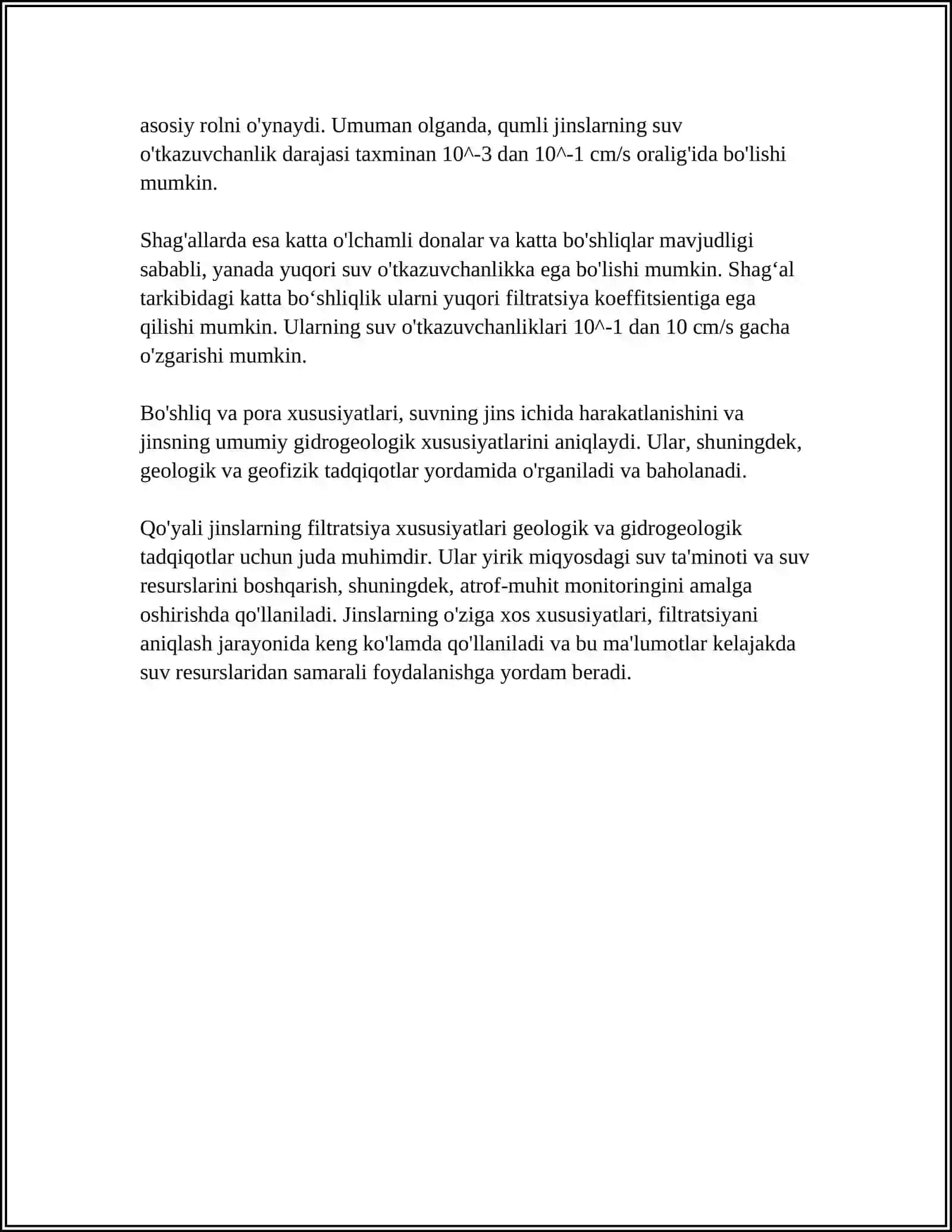 QOYALI JINSLARDA FILTRATSIYANING ÒZIGA XOS XUSUSIYATLARI 4