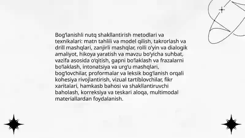 Bog'lanishli nutq shakllantirish texnologiyalari 4
